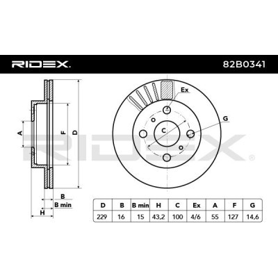 Tarcza hamulcowa RIDEX 82B0341 82B0341 - foto 5