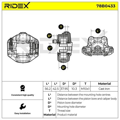 Zacisk Hamulcowy RIDEX 78B0433 78B0433 - foto 6