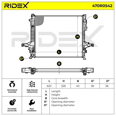 Chłodnica RIDEX 470R0542 470R0542 - foto 5