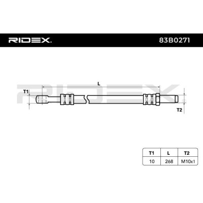 Przewód hamulcowy elast RIDEX 83B0271 83B0271 - foto 3