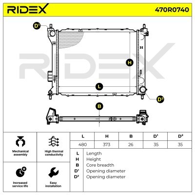 Chłodnica RIDEX 470R0740 470R0740 - foto 4
