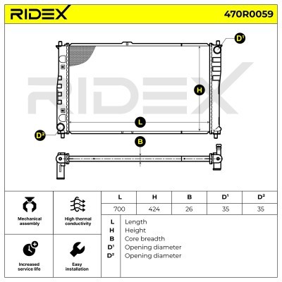Chłodnica RIDEX 470R0059 470R0059 - foto 3