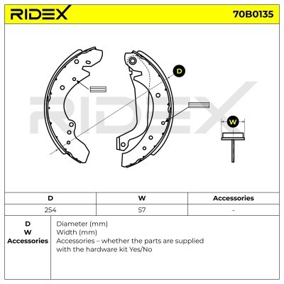 Klocki hamulcowe RIDEX 70B0135 70B0135 - foto 5