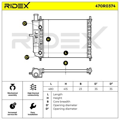 Chłodnica RIDEX 470R0374 470R0374 - foto 8