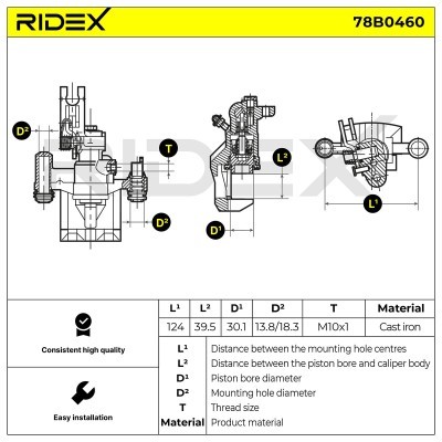 Zacisk Hamulcowy RIDEX 78B0460 78B0460 - foto 6