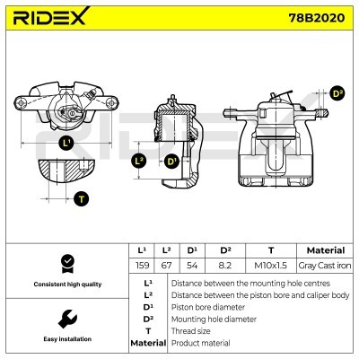 Zacisk Hamulcowy RIDEX 78B2020 78B2020 - foto 3