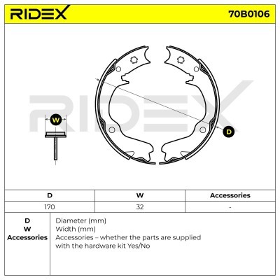 Klocki hamulcowe RIDEX 70B0106 70B0106 - foto 5