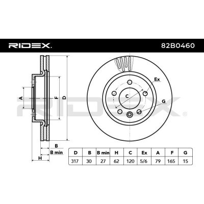 Tarcza hamulcowa RIDEX 82B0460 82B0460 - foto 6