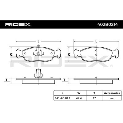 Klocki hamulcowe RIDEX 402B0214 402B0214 - foto 8