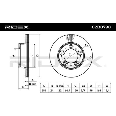 Tarcza hamulcowa RIDEX 82B0798 82B0798 - foto 6