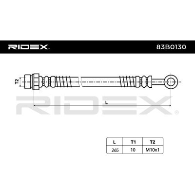 Przewód hamulcowy elast RIDEX 83B0130 83B0130 - foto 4