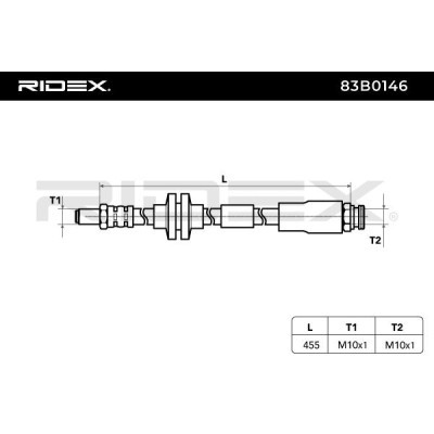 Przewód hamulcowy elast RIDEX 83B0146 83B0146 - foto 3