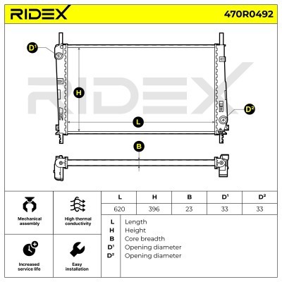 Chłodnica RIDEX 470R0492 470R0492 - foto 4