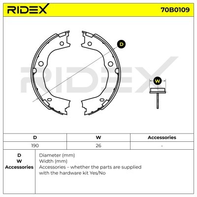 Klocki hamulcowe RIDEX 70B0109 70B0109 - foto 5