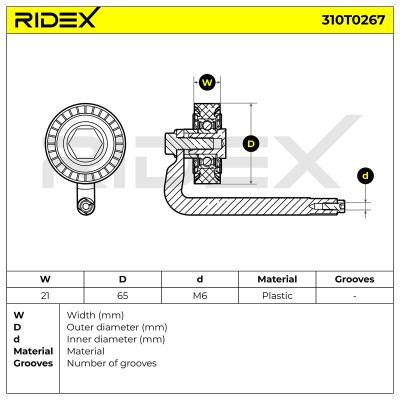 Rolka Napinacza Rozrządu RIDEX 310T0267 310T0267 - foto 6