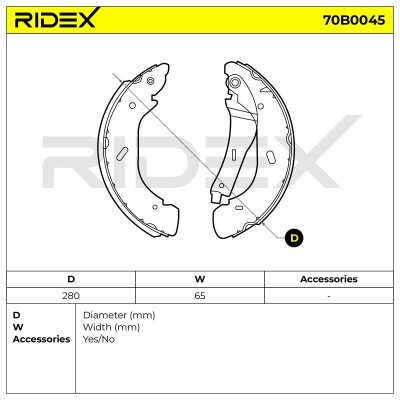 Klocki hamulcowe RIDEX 70B0045 70B0045 - foto 6