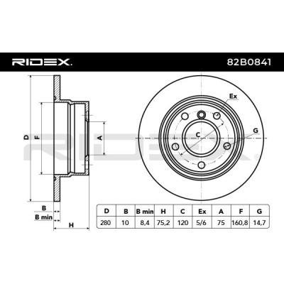 Tarcza hamulcowa RIDEX 82B0841 82B0841 - foto 4