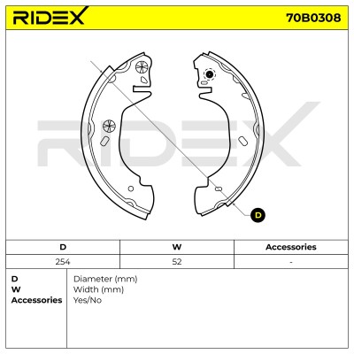 Klocki hamulcowe RIDEX 70B0308 70B0308 - foto 6