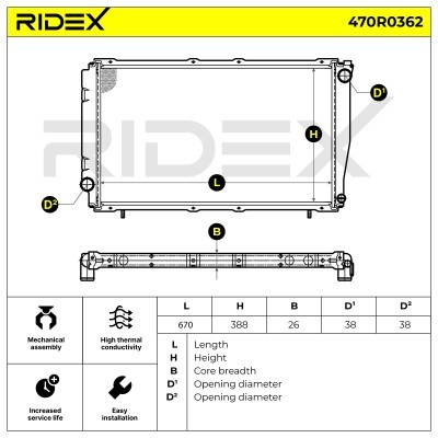 Chłodnica RIDEX 470R0362 470R0362 - foto 4