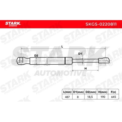 Amortyzator Pokrywy Bagażnika Stark SKGS-0220811 SKGS-0220811 - foto 5
