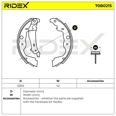 Klocki hamulcowe RIDEX 70B0215 70B0215 - foto 5