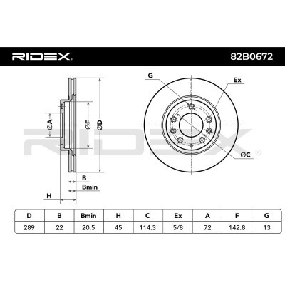 Tarcza hamulcowa RIDEX 82B0672 82B0672 - foto 5