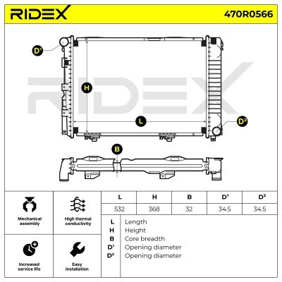 Chłodnica RIDEX 470R0566 470R0566 - foto 5