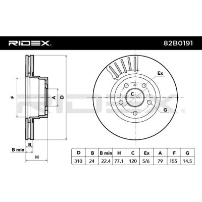 Tarcza hamulcowa RIDEX 82B0191 82B0191 - foto 8