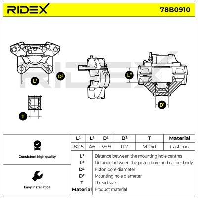 Zacisk Hamulcowy RIDEX 78B0910 78B0910 - foto 6