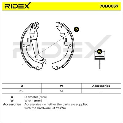 Klocki hamulcowe RIDEX 70B0037 70B0037 - foto 5