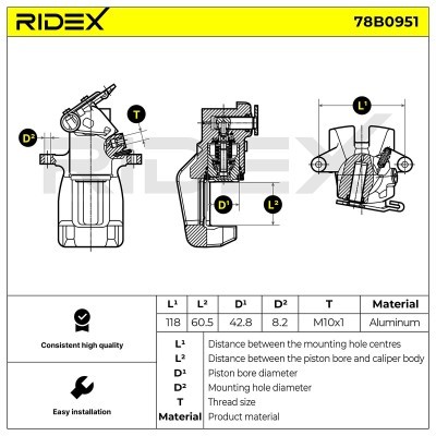 Zacisk Hamulcowy RIDEX 78B0951 78B0951 - foto 5