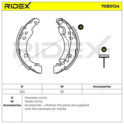 Klocki hamulcowe RIDEX 70B0124 70B0124 - foto 3