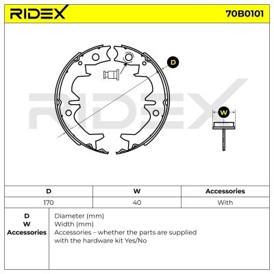 Klocki hamulcowe RIDEX 70B0101 70B0101 - foto 5