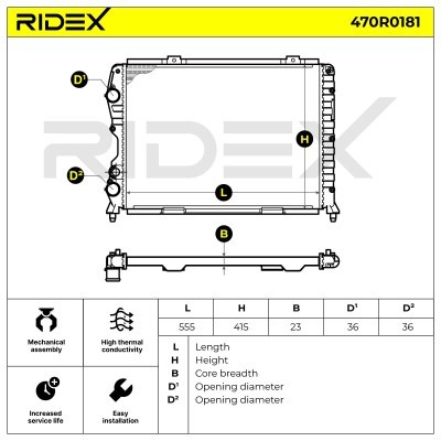 Chłodnica RIDEX 470R0181 470R0181 - foto 5