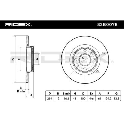 Tarcza hamulcowa RIDEX 82B0078 82B0078 - foto 5