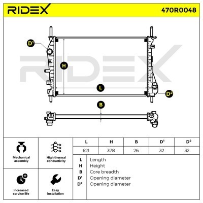 Chłodnica RIDEX 470R0048 470R0048 - foto 9