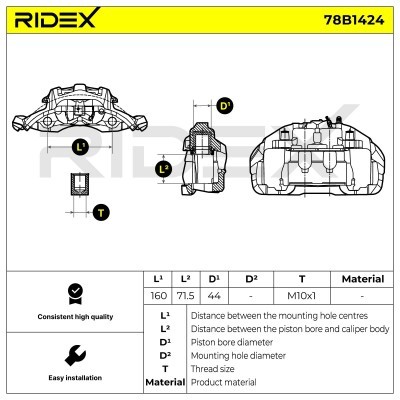 Zacisk Hamulcowy RIDEX 78B1424 78B1424 - foto 3