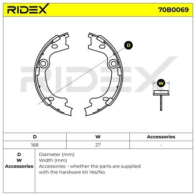Klocki hamulcowe RIDEX 70B0069 70B0069 - foto 5