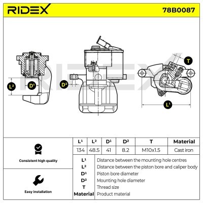 Zacisk Hamulcowy RIDEX 78B0087 78B0087 - foto 8
