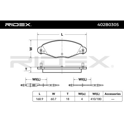 Klocki hamulcowe RIDEX 402B0305 402B0305 - foto 6