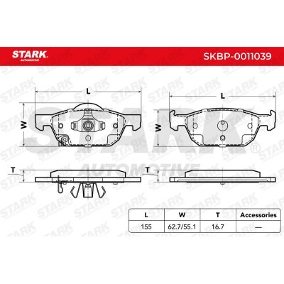 Klocki hamulcowe Stark SKBP-0011039 SKBP-0011039 - foto 3