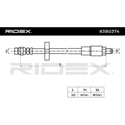 Przewód hamulcowy elast RIDEX 83B0374 83B0374 - foto 6