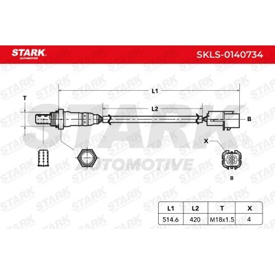 Sonda Lambda Stark SKLS-0140734 SKLS-0140734 - foto 6