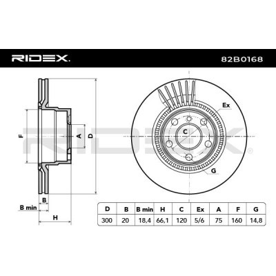Tarcza hamulcowa RIDEX 82B0168 82B0168 - foto 5