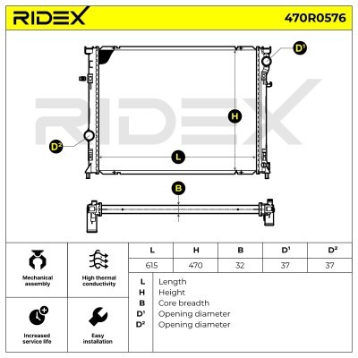 Chłodnica RIDEX 470R0576 470R0576 - foto 6