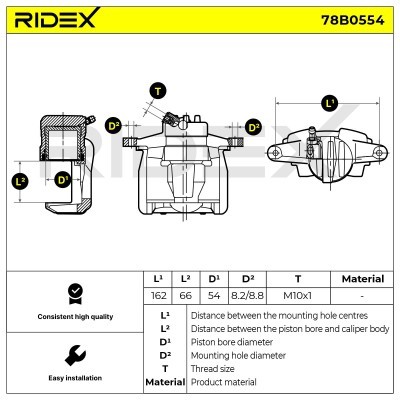 Zacisk Hamulcowy RIDEX 78B0554 78B0554 - foto 7