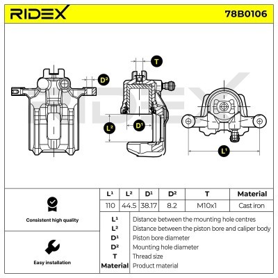 Zacisk Hamulcowy RIDEX 78B0106 78B0106 - foto 6