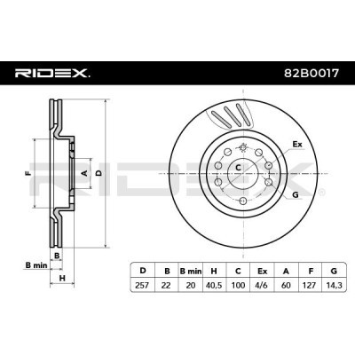 Tarcza hamulcowa RIDEX 82B0017 82B0017 - foto 7