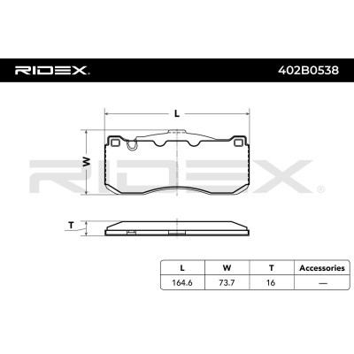 Klocki hamulcowe RIDEX 402B0538 402B0538 - foto 3