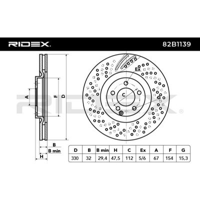 Tarcza hamulcowa RIDEX 82B1139 82B1139 - foto 3
